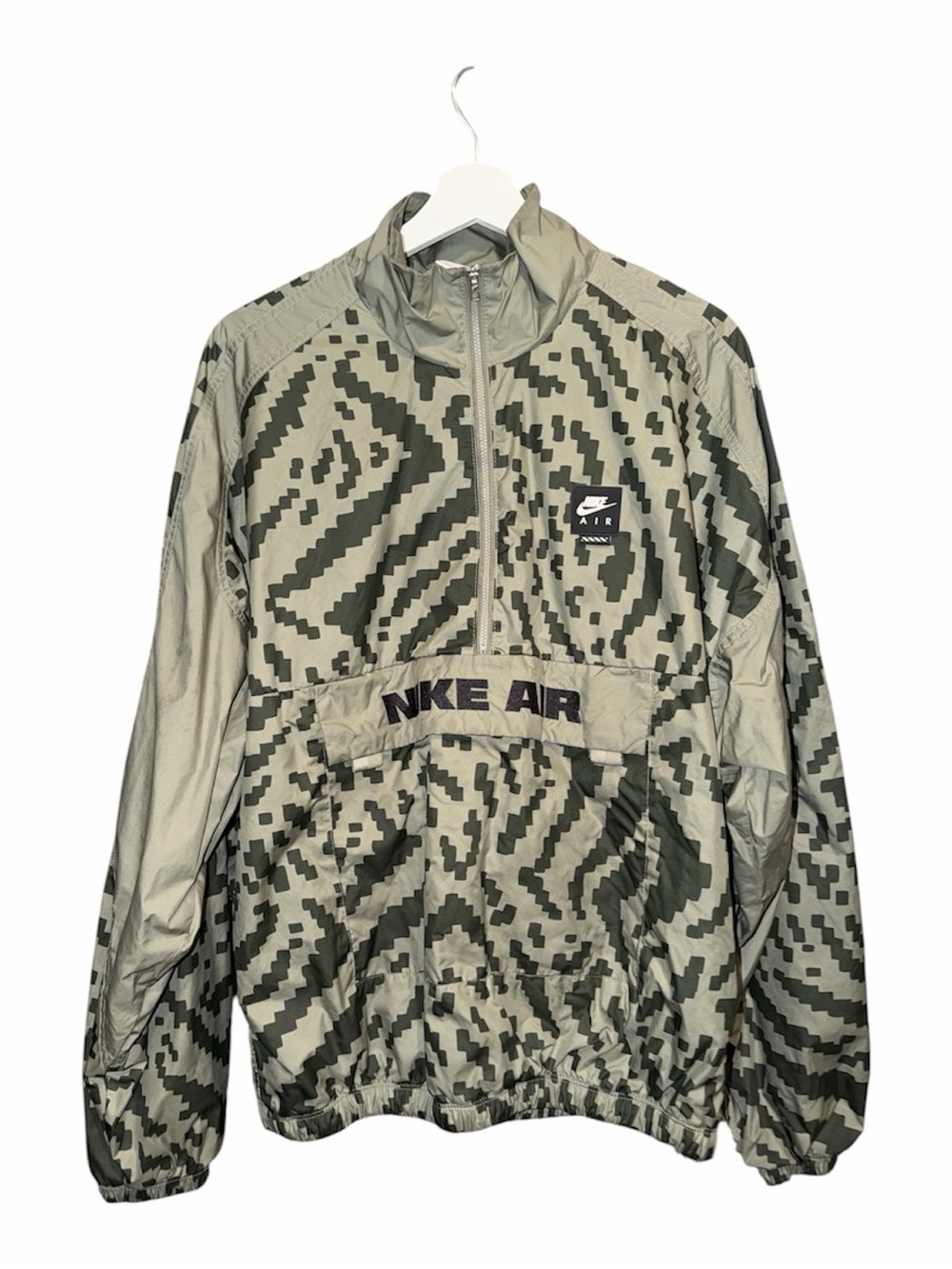 Nike Olive Camo Half-Zip Windbreaker Jacket